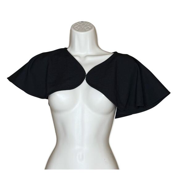 Unique Vintage Black Capelet Cape M NWOT - Picture 1 of 5